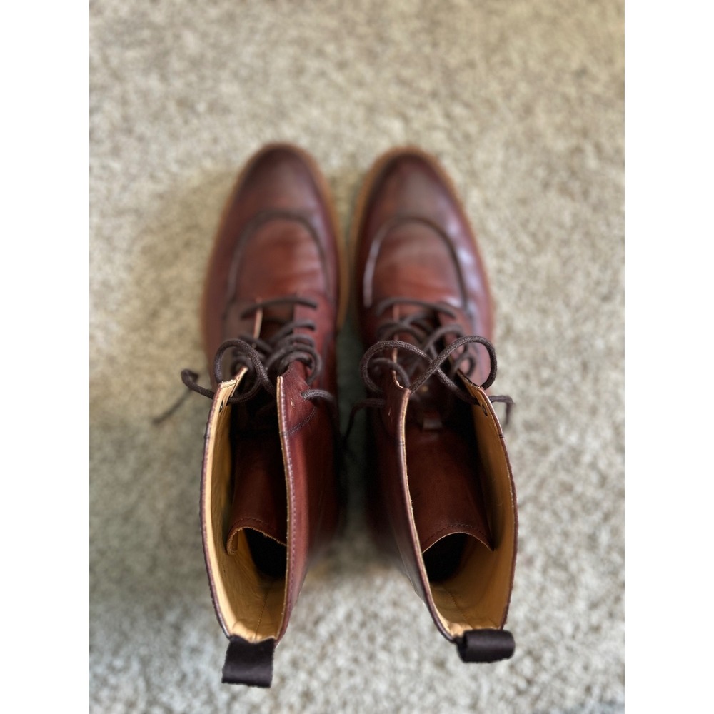 CURATORE Savona Leather Boot In Brown Classic Old Money Leather Boot SZ 10.5 - Picture 7 of 9